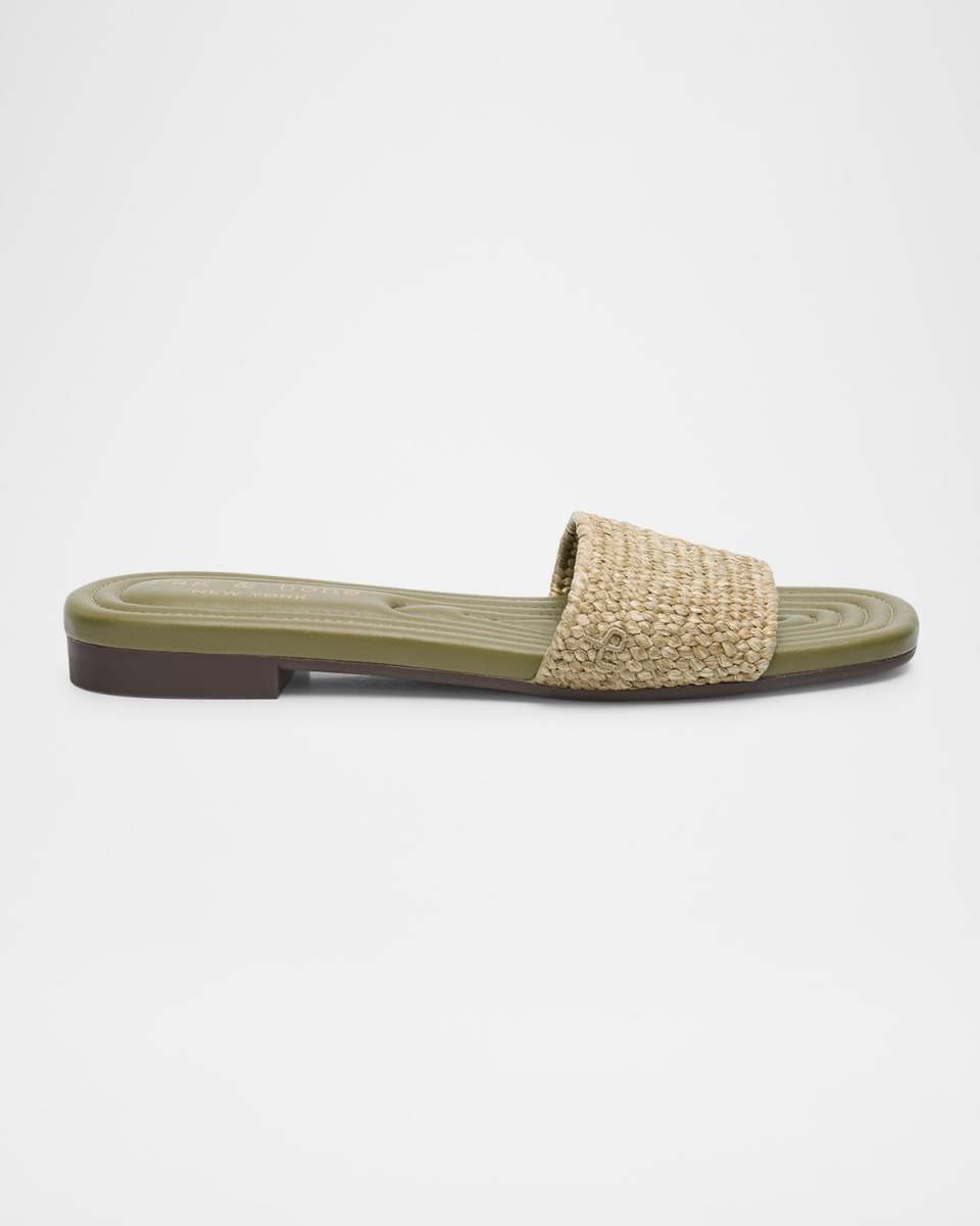 Ellie Woven Flat Slide Sandals